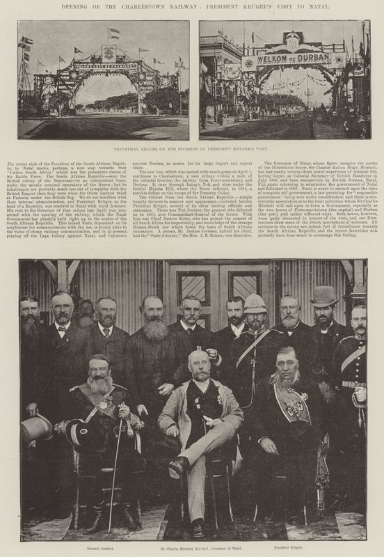 Abertura da Ferrovia Charlestown, Presidente Krugers Visita a Natal de English Photographer