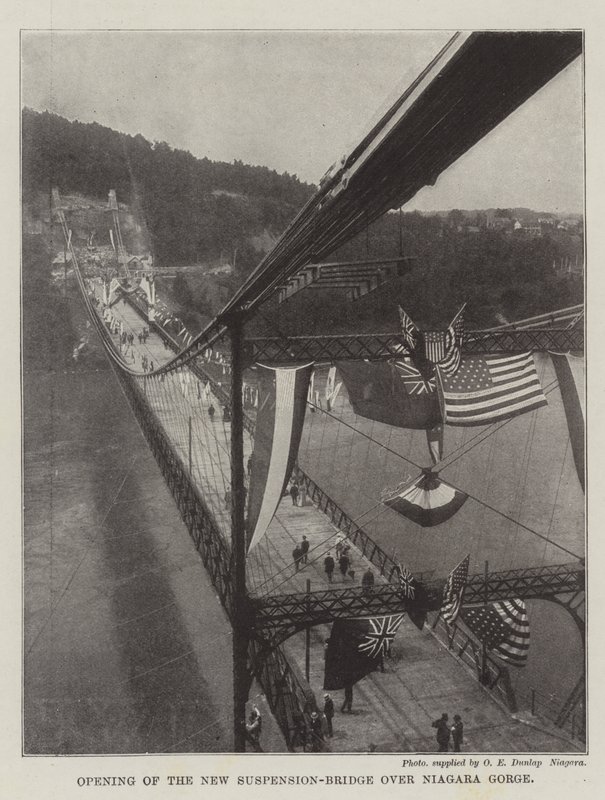 Abertura da Nova Ponte Suspensa sobre o Desfiladeiro do Niágara de English Photographer