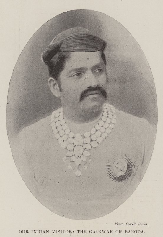 Nosso visitante indiano, o Gaikwar de Baroda de English Photographer