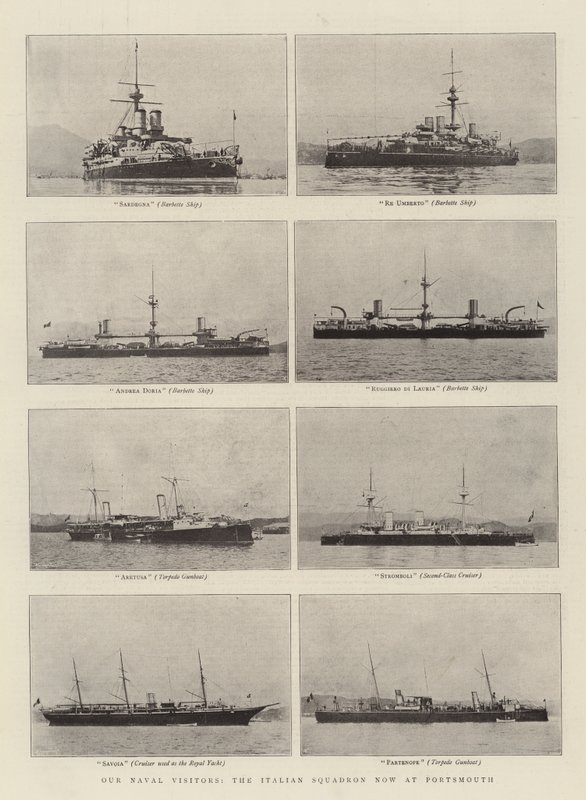 Nossos visitantes navais, o esquadrão italiano agora em Portsmouth de English Photographer