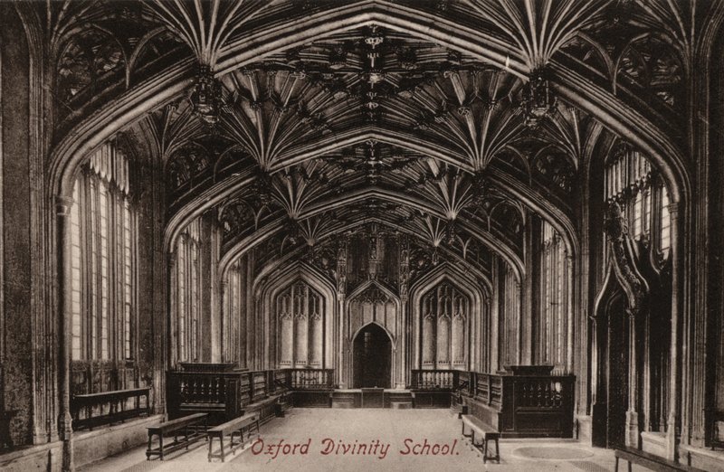 Oxford, Escola da Divindade (foto a p/b) de English Photographer