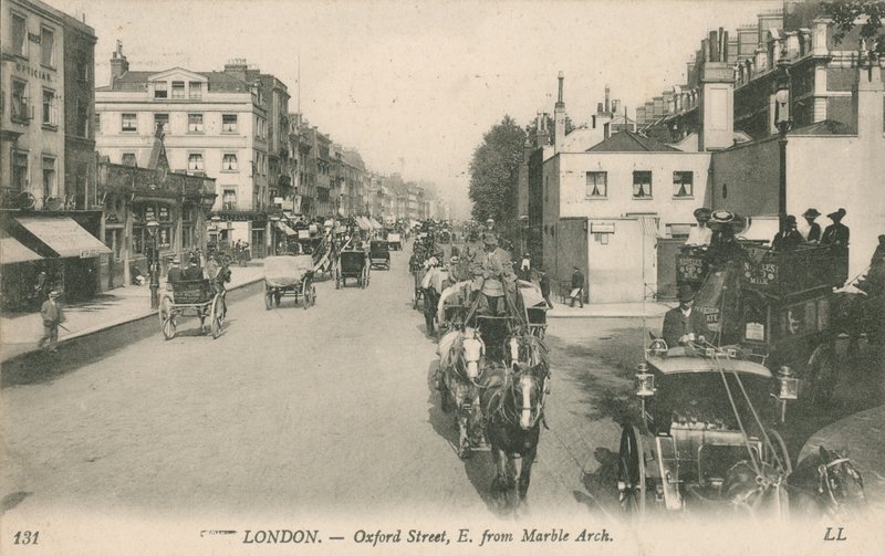 Oxford Street, a leste do Marble Arch de English Photographer