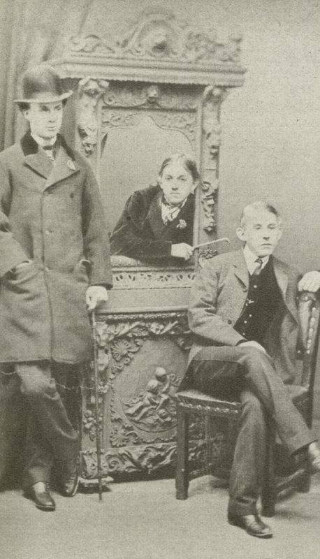 Estudantes de Oxford, final da década de 1860 (foto a p/b) de English Photographer