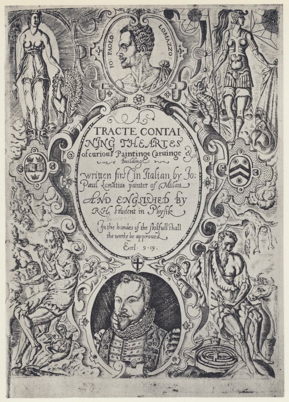 P Lomazzo, A Tracte containing the Artes of Cureous Paintinge, Tr R Haydock, J Barnes, Oxford 1598 (fotografia a preto e branco) de English Photographer