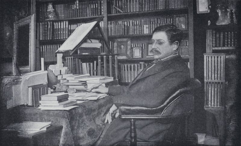 Paul Bourget no seu Estudo (foto a p/b) de English Photographer