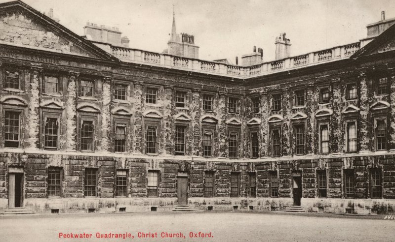 Peckwater Quadrangle, Christ Church, Oxford (foto a p/b) de English Photographer