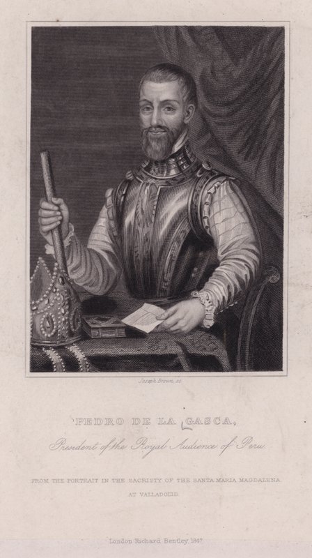 Pedro de la Gasca, bispo espanhol, diplomata e segundo vice-rei do Peru (foto a p/b) de English Photographer