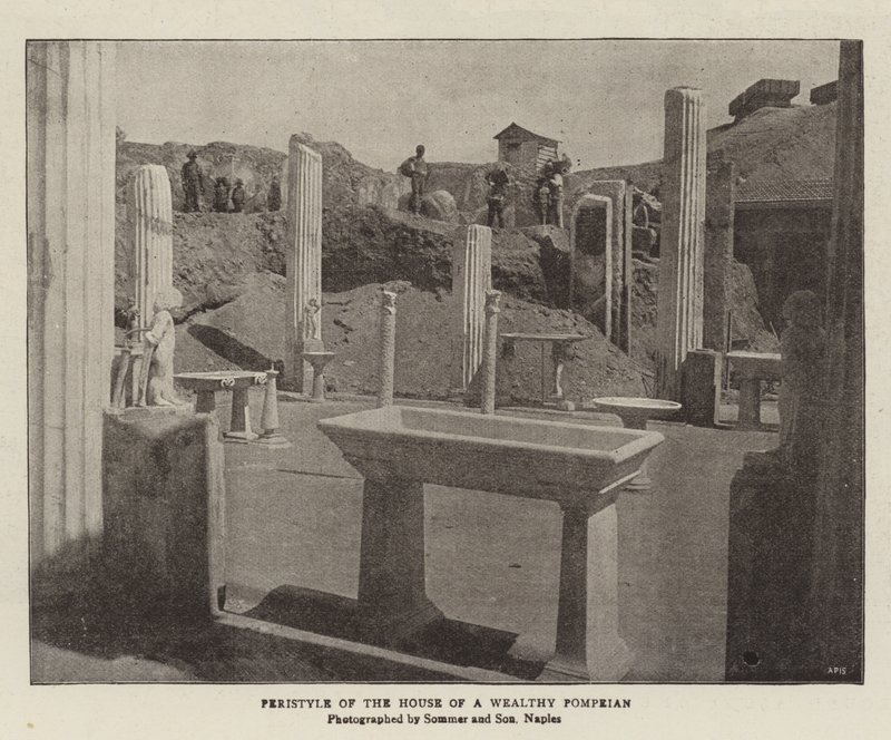 Peristilo da casa de um rico pompeiano de English Photographer