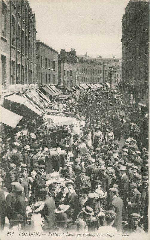 Petticoat Lane no domingo de manhã de English Photographer