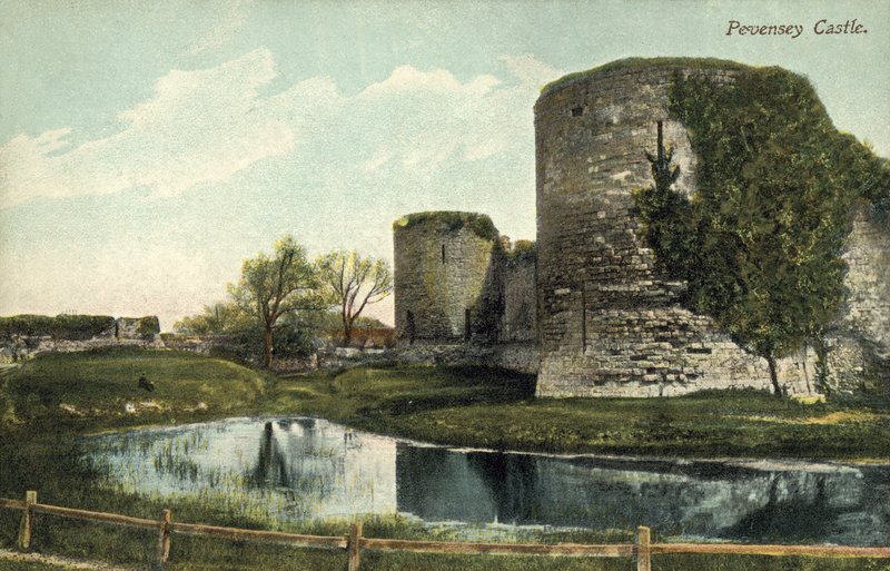 Castelo Pevensey (foto a cores) de English Photographer