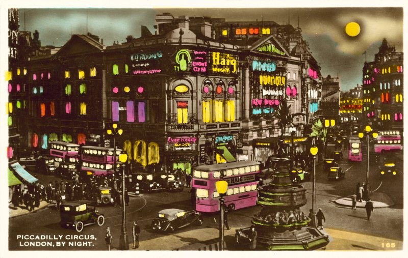 Piccadilly Circus, Londres, à noite (foto) de English Photographer