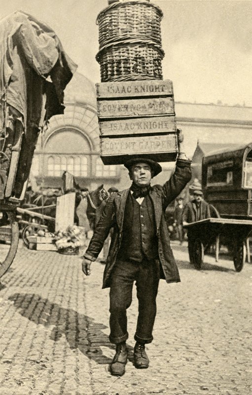 Porters of Covent Garden market (foto a p/b) de English Photographer
