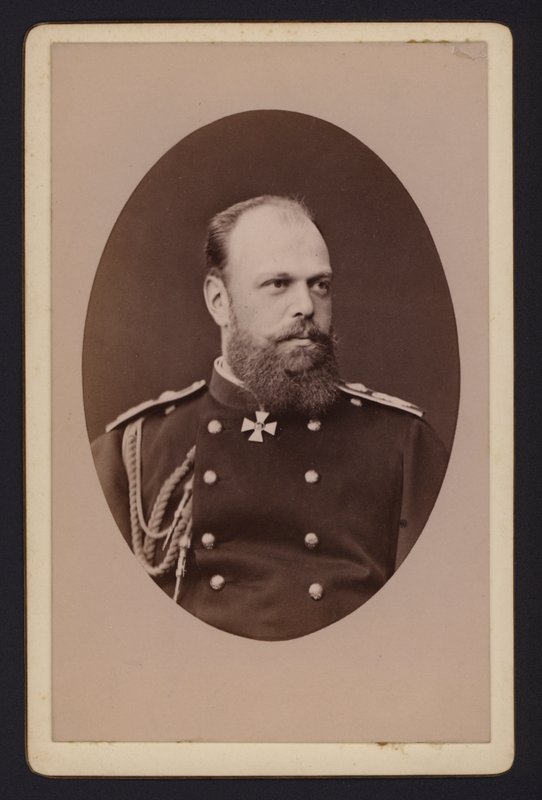 Retrato, Czar Alexander III da Rússia (foto a p/b) de English Photographer