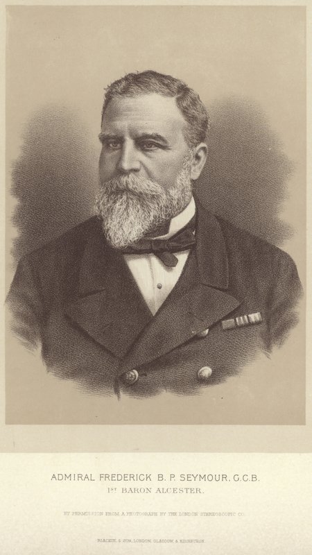 Retrato do almirante Frederick BP Seymour de English Photographer