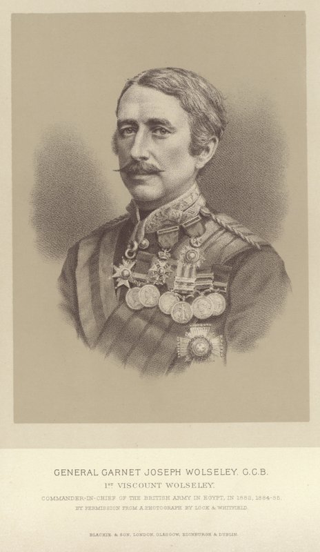Retrato do General Garnet Joseph Wolseley de English Photographer