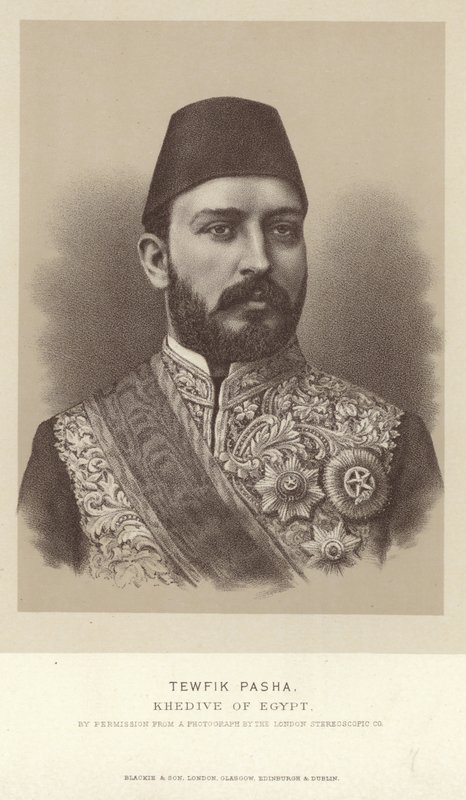 Retrato de Tewfik Pasha, quediva do Egito de English Photographer