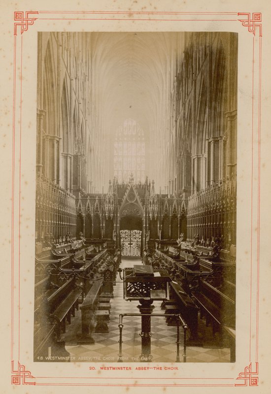 Postal do Coro da Abadia de Westminster de English Photographer