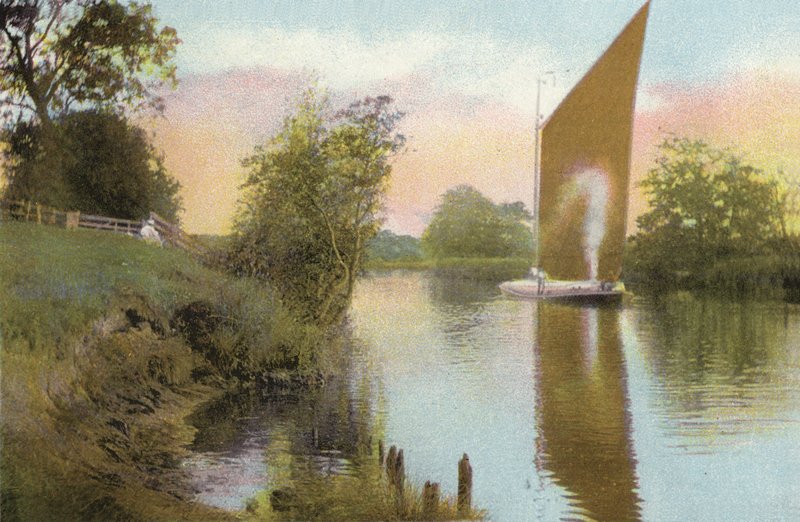 Postwick Reach, Whitlingham, perto de Norwich de English Photographer