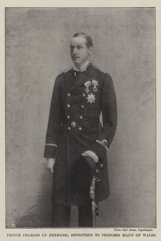 Príncipe Charles da Dinamarca, prometido à princesa Maud do País de Gales de English Photographer