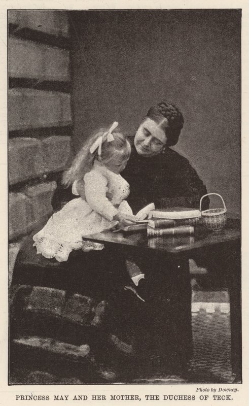 Princesa May e sua mãe, a duquesa de Teck de English Photographer