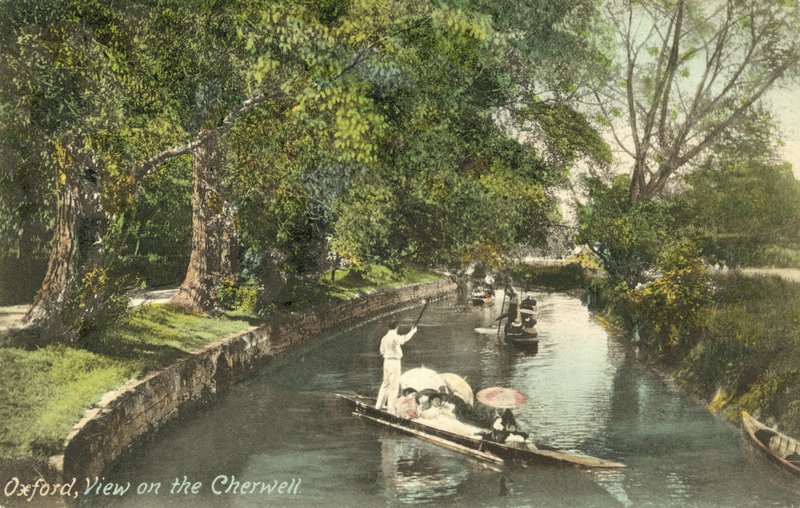Apostadores no Cherwell, Oxford (foto colorida) de English Photographer