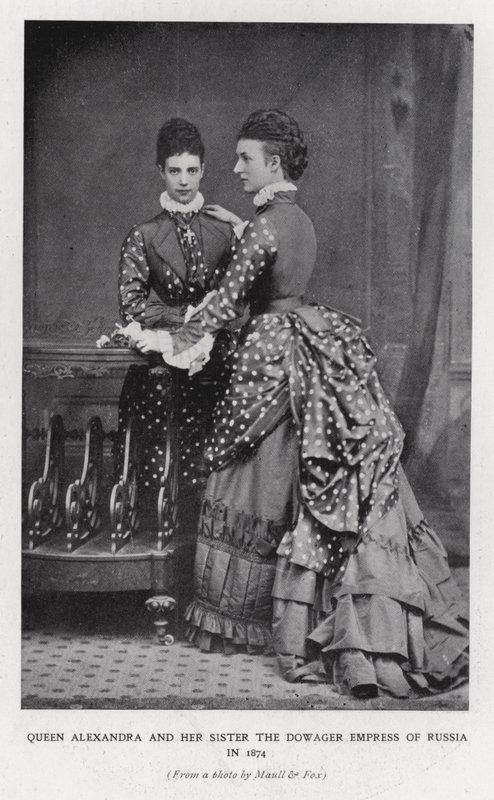 A Rainha Alexandra e a Imperatriz Viúva da Rússia de English Photographer