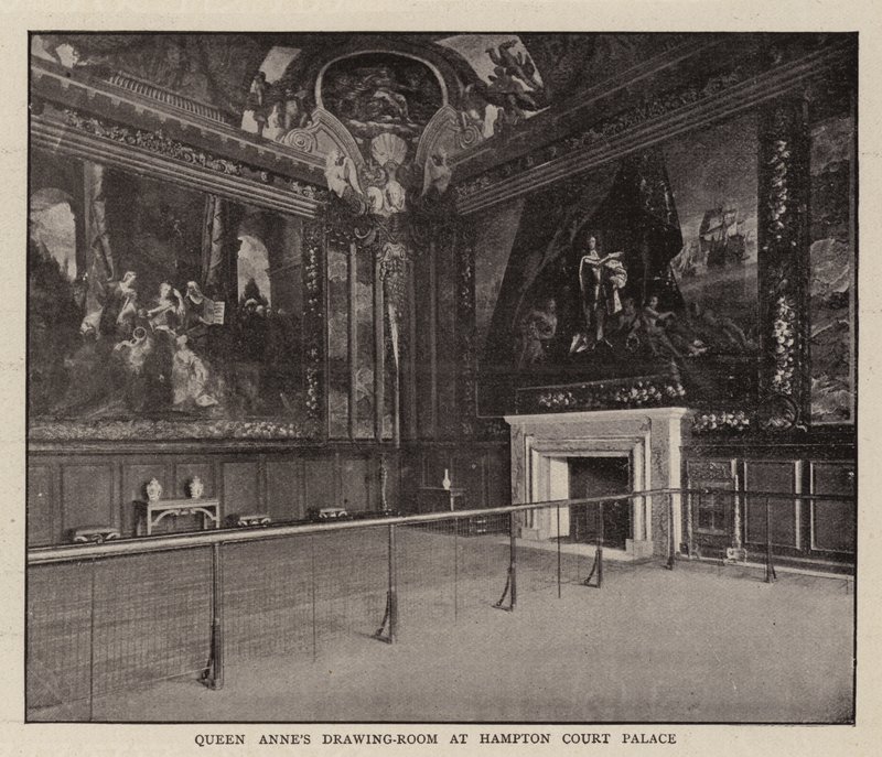 Sala de Desenho da Rainha Annes no Hampton Court Palace de English Photographer
