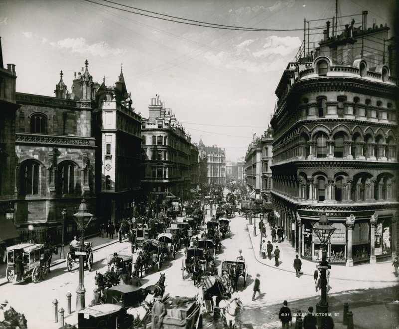 Queen Victoria Street, Londres de English Photographer