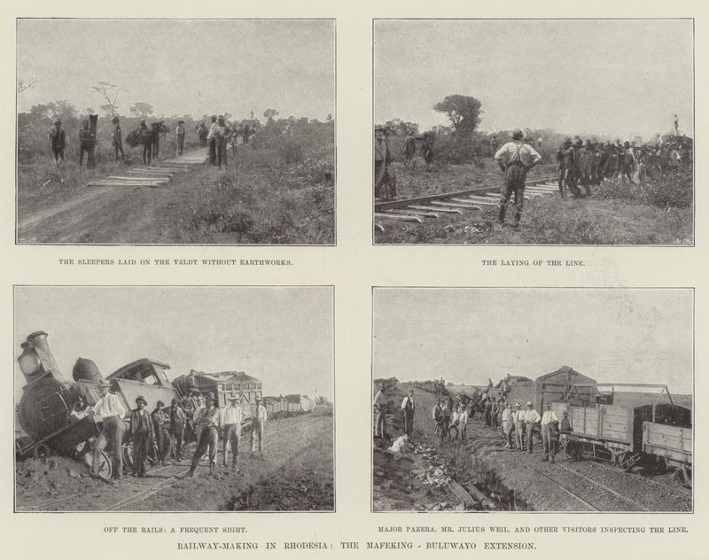 Construção de ferrovias na Rodésia, a Extensão Mafeking-Buluwayo de English Photographer