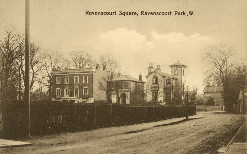Ravenscourt Square, Ravenscourt Park, Londres (foto a p/b) de English Photographer