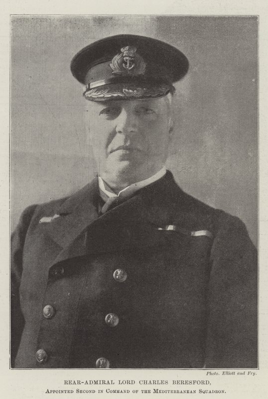 Contra-almirante Lord Charles Beresford, nomeado segundo em comando do esquadrão do Mediterrâneo de English Photographer