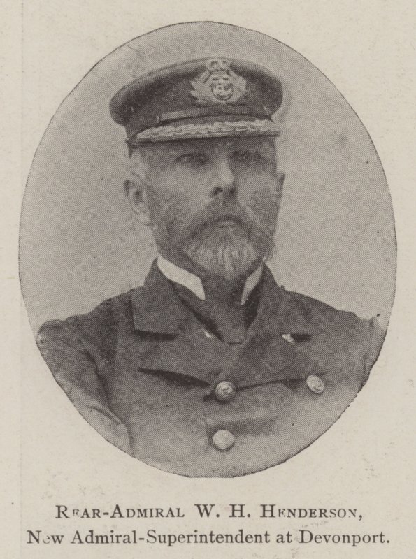 Contra-almirante WH Henderson, novo almirante-superintendente da Devonport de English Photographer