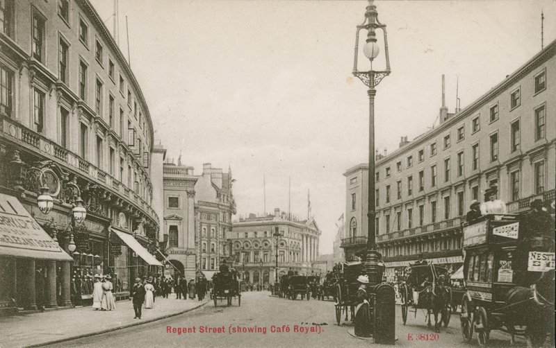 Regent Street, Londres, mostrando Cafe Royal de English Photographer