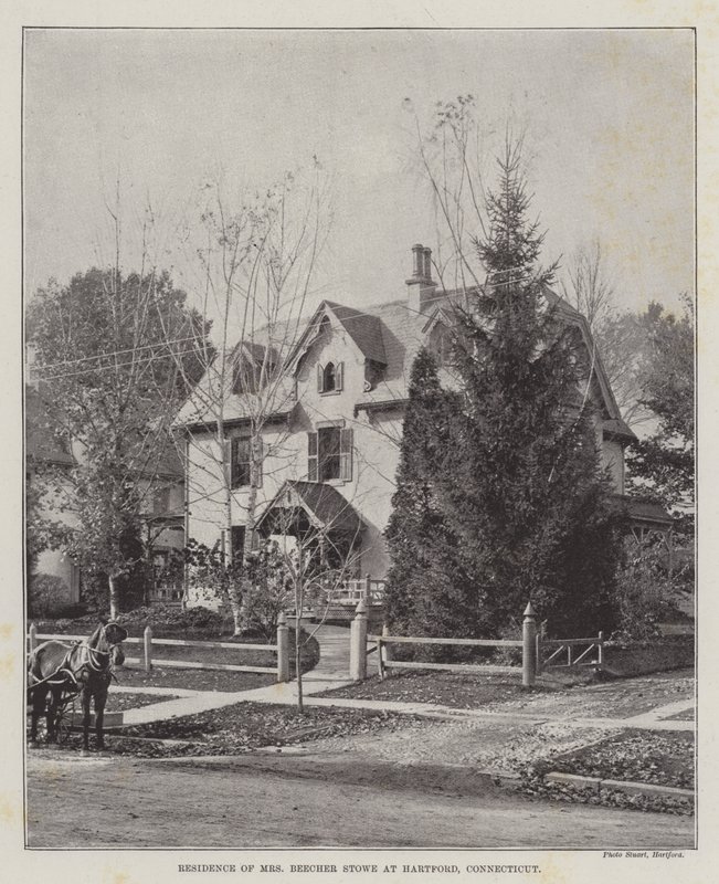 Residência da Sra. Beecher Stowe em Hartford, Connecticut de English Photographer