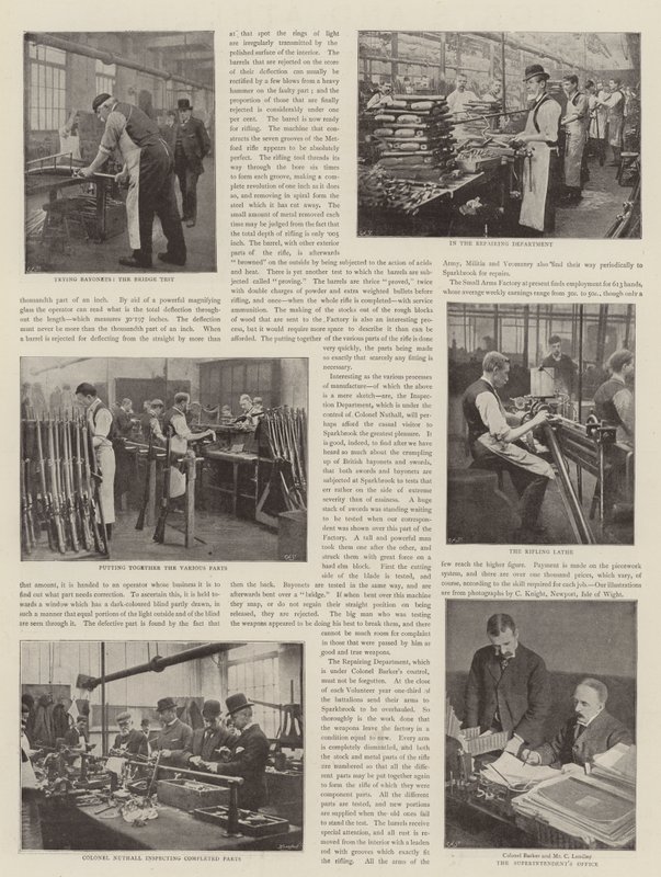 Rifle Making para o exército britânico de English Photographer
