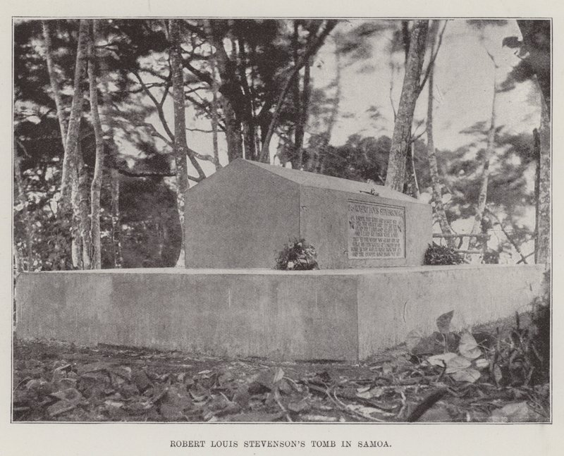 Robert Louis Stevensons Tomb em Samoa de English Photographer