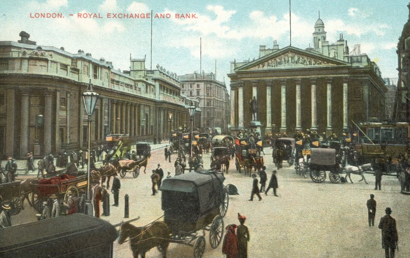 Royal Exchange and Bank of England, City of London (foto) de English Photographer