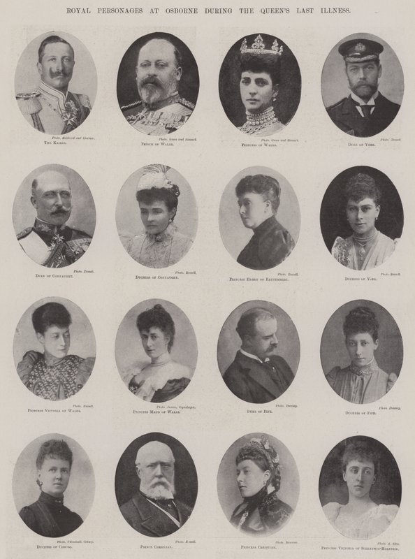 Royal Personages em Osborne durante a última doença de Queens de English Photographer