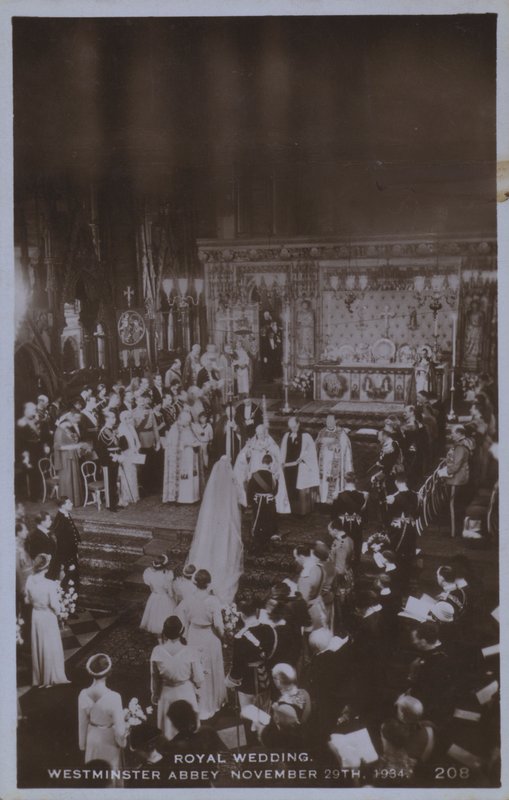 Casamento Real, Abadia de Westminster 29 de Novembro de 1934 (foto a p/b) de English Photographer