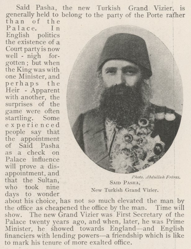 Disse Pasha, Novo Turco Grande Vizir de English Photographer