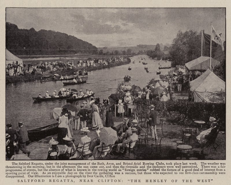Regata de Saltford, perto de Clifton, a Henley do oeste de English Photographer