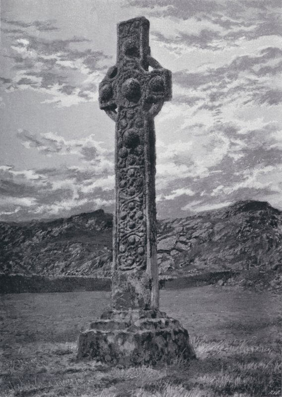 Escócia: Cruz de São Martinho, Iona (foto a p/b) de English Photographer