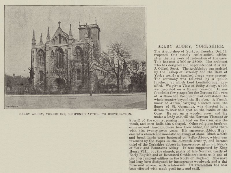 Selby Abbey, Yorkshire, reabriu após a sua restauração de English Photographer