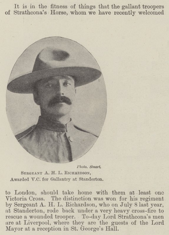Sargento AHL Richardson, premiado com o VC pela Gallantry na Standerton de English Photographer