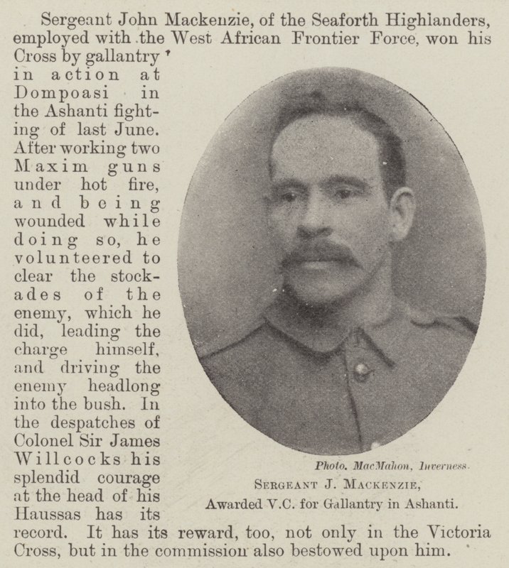 Sargento J Mackenzie, premiado com o VC por Gallantry em Ashanti de English Photographer