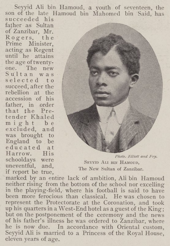 Seyyid Ali bin Hamoud, o novo sultão de Zanzibar de English Photographer