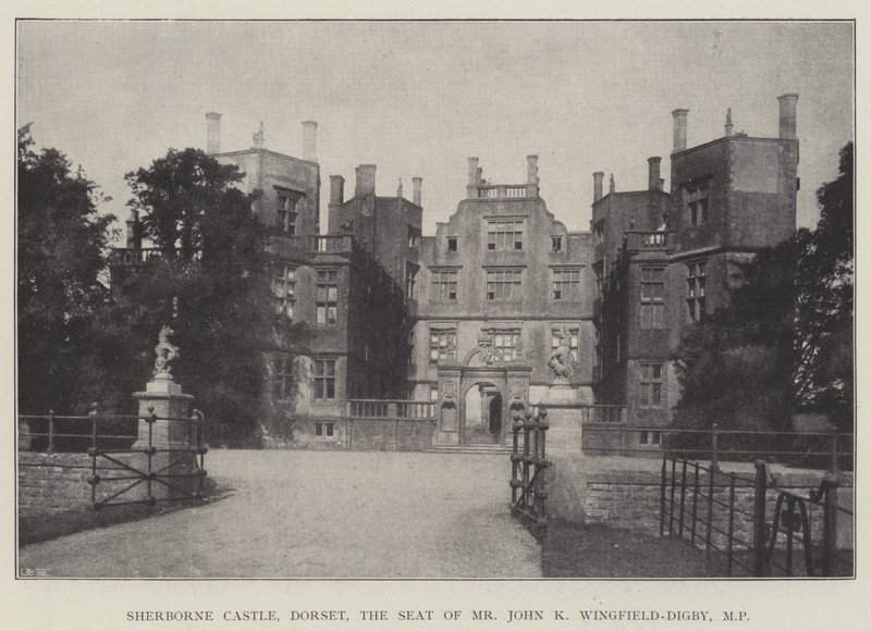 Castelo Sherborne, Dorset, a sede do Sr. John K Wingfield-Digby, MP de English Photographer