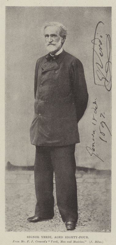 Signor Verdi, oitenta e quatro anos de English Photographer