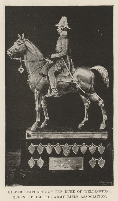 Estatueta de Prata do Duque de Wellington, Prêmio Queens para a Associação de Rifles do Exército de English Photographer
