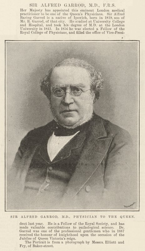 Sir Alfred Garrod, MD, FRS de English Photographer